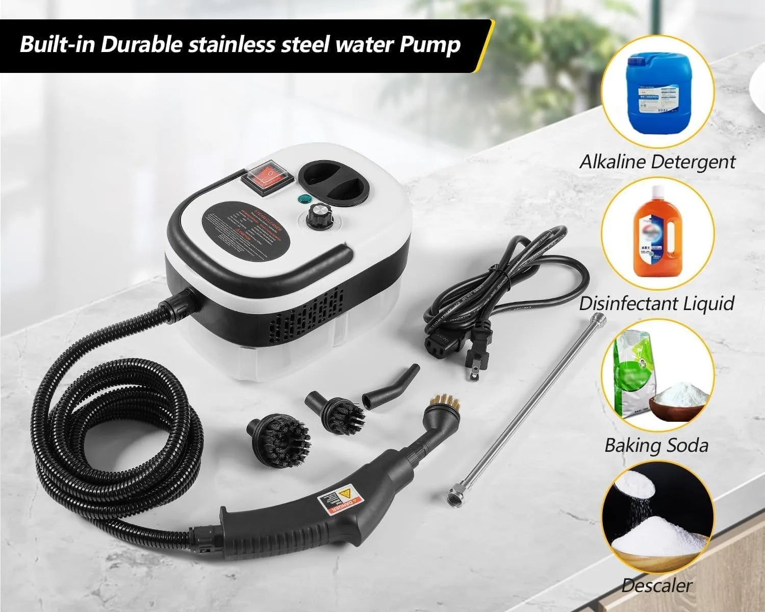 🔥2500W Handheld High-Temperature Pressurized Steam Cleaner