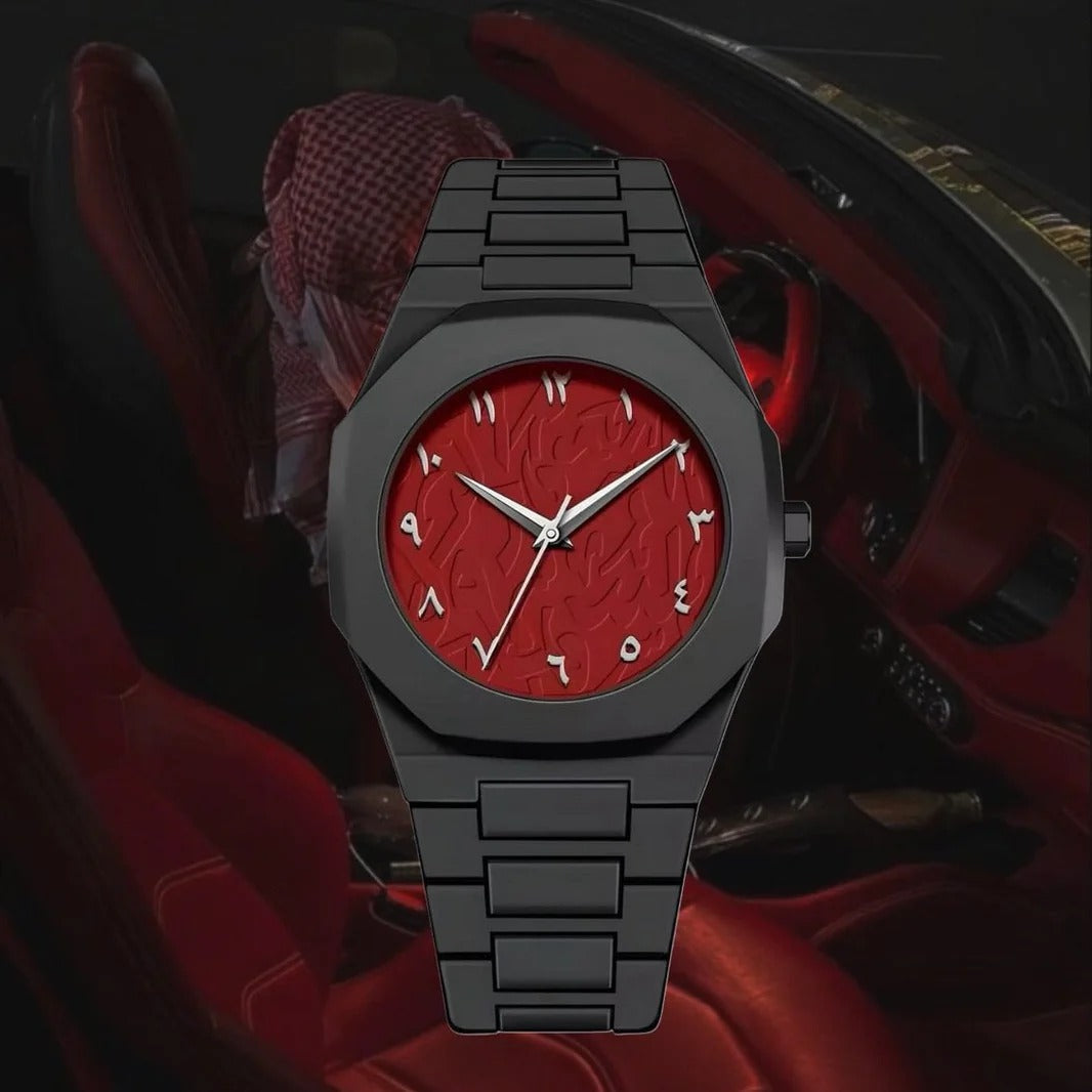 Simple Style Black Arabic Waterproof Trend sense Watch